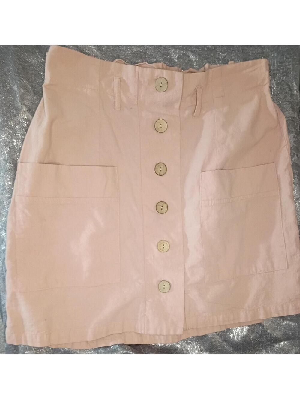 Size Large Paperbag Waist Boho Mini Skirt